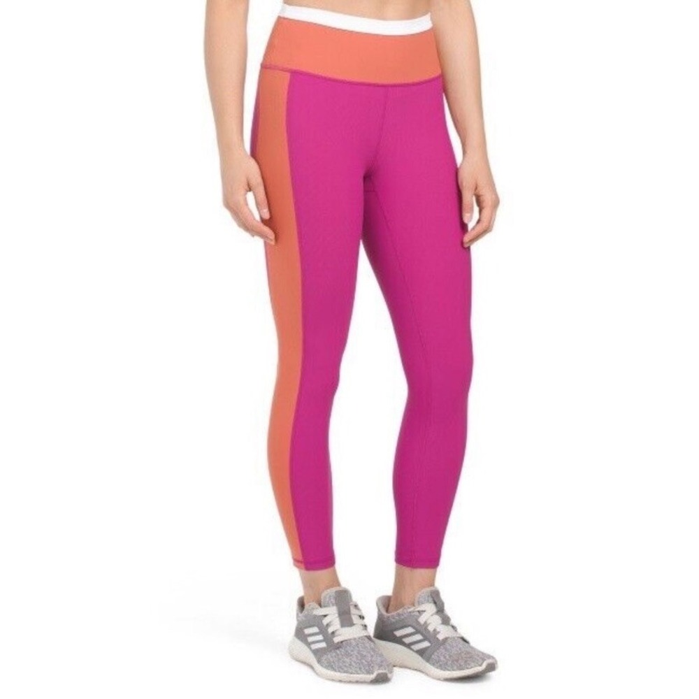 Wilo Australia Leggings Womens Orange/Pink Color Block Small